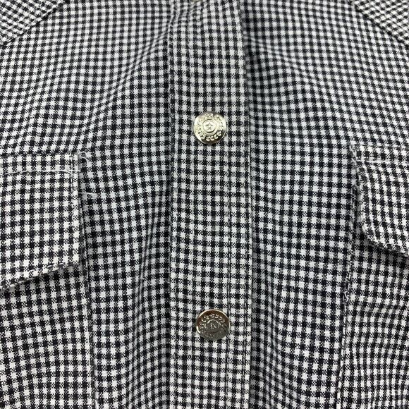 Vintage Panhandle Slim Metal Snap Button Shirt M Medium Check Western Yoke - Picture 4 of 12